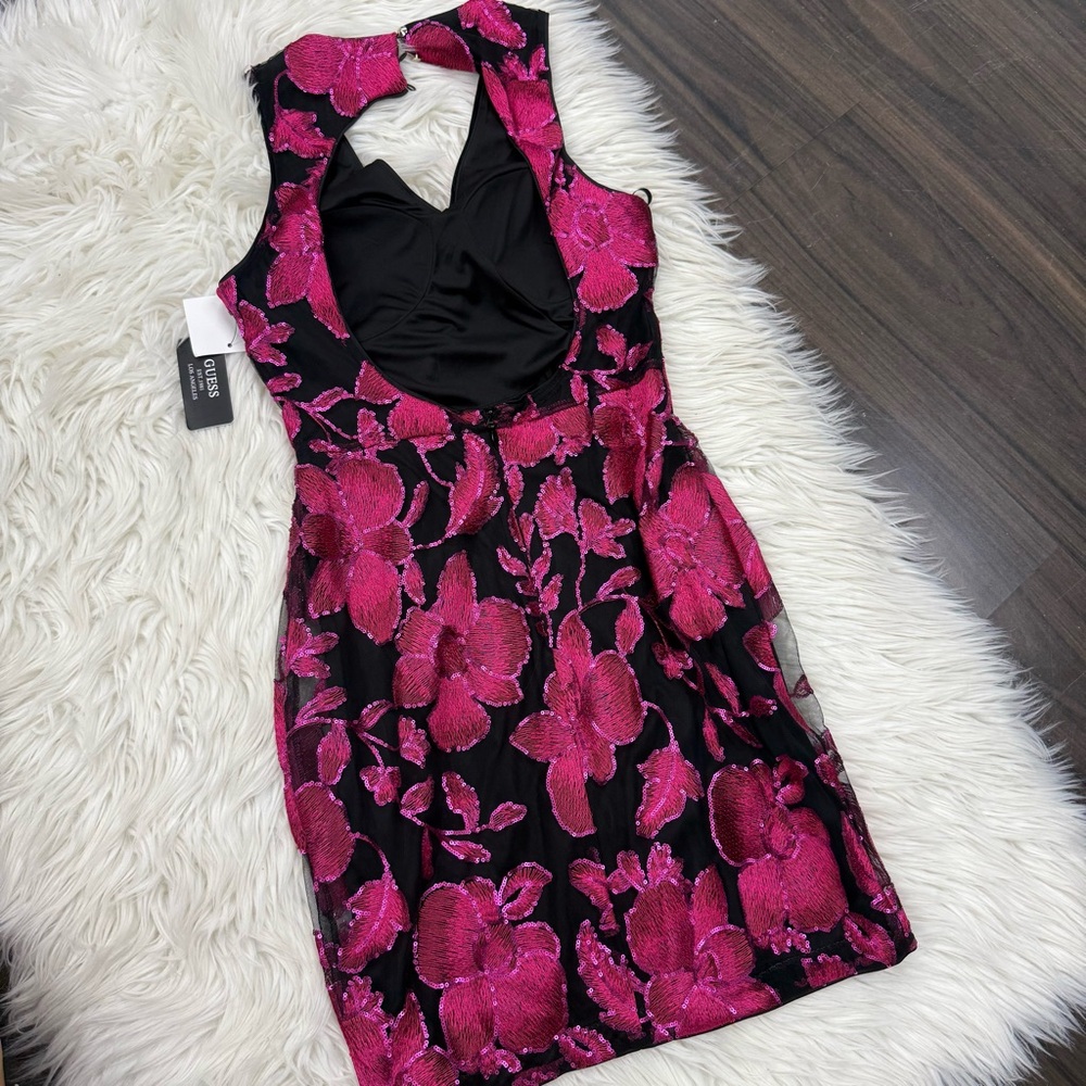 Guess Black and Pink Floral Dress - Picture 8 of 9